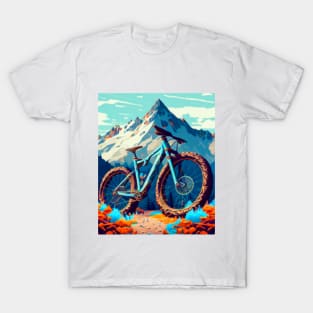 mountain bike bicycle cycling mountain biker cyclist mountains T-Shirt